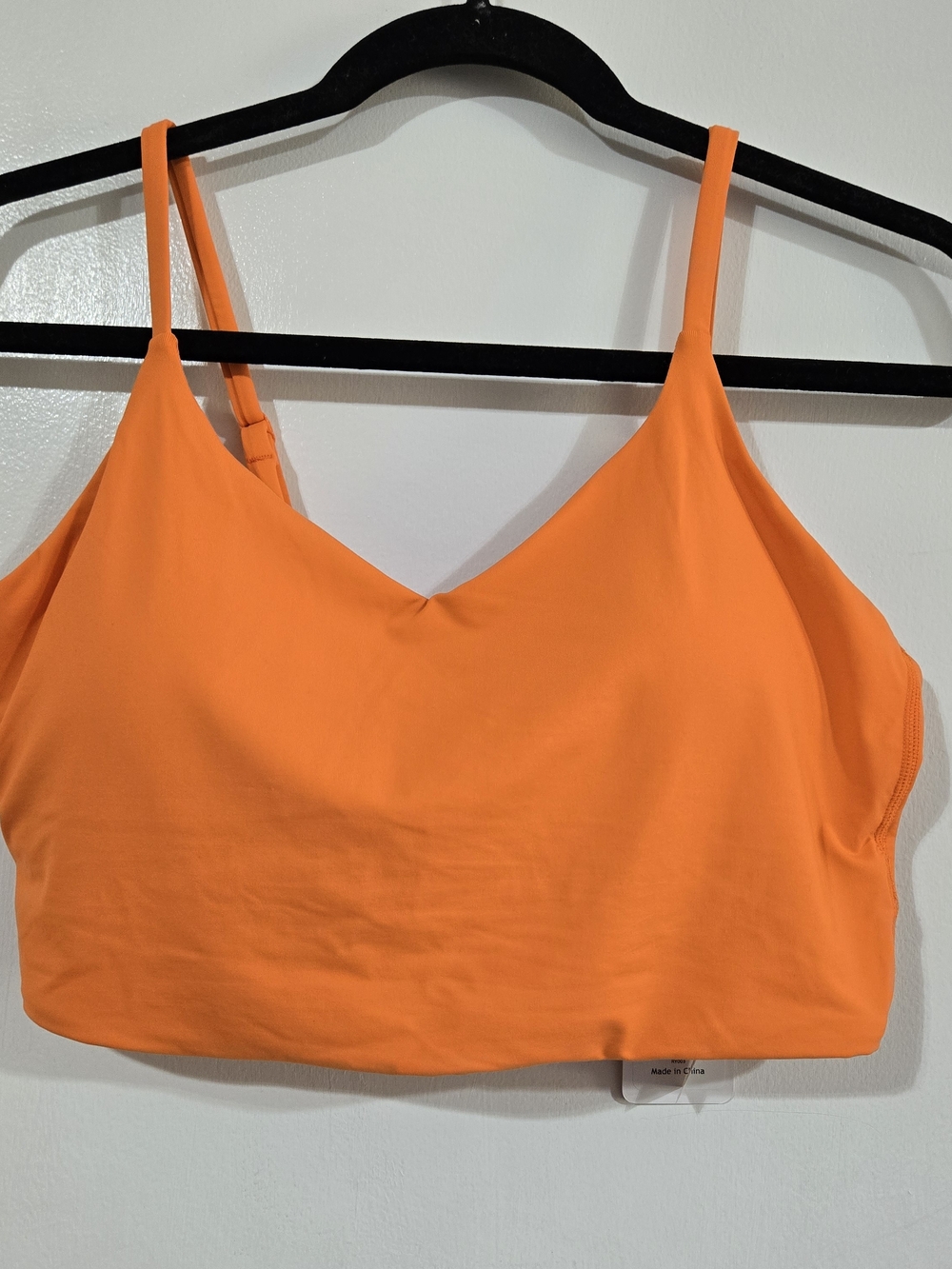 CRZ YOGA Orange Seamless Sports Bralette Swimsuit Top NWT L